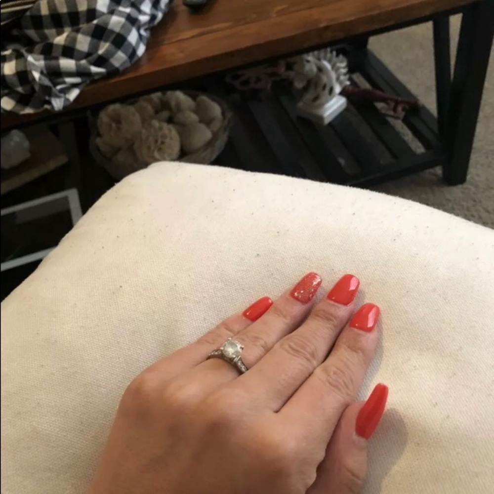 2 carat moissanite / diamond ring